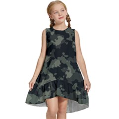 Camouflage, Pattern, Abstract, Background, Texture, Army Kids  Frill Swing Dress by nateshop