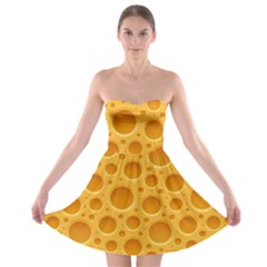 Cheese Texture Food Textures Strapless Bra Top Dress by nateshop