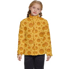 Cheese Texture Food Textures Kids  Puffer Bubble Jacket Coat