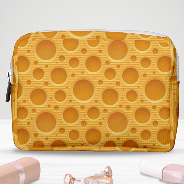 Cheese Texture Food Textures Make Up Pouch (Medium)