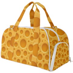 Cheese Texture Food Textures Burner Gym Duffel Bag by nateshop