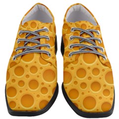 Cheese Texture Food Textures Women Heeled Oxford Shoes by nateshop