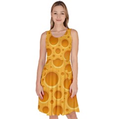 Cheese Texture Food Textures Knee Length Skater Dress With Pockets by nateshop