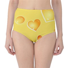 Cheese Texture, Macro, Food Textures, Slices Of Cheese Classic High-waist Bikini Bottoms by nateshop