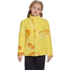 Cheese Texture, Macro, Food Textures, Slices Of Cheese Kids  Puffer Bubble Jacket Coat by nateshop