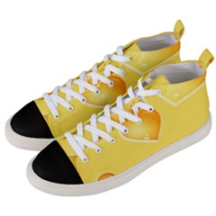 Cheese Texture, Macro, Food Textures, Slices Of Cheese Men s Mid-top Canvas Sneakers by nateshop