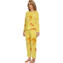 Cheese Texture, Macro, Food Textures, Slices Of Cheese Womens  Long Sleeve Lightweight Pajamas Set View2