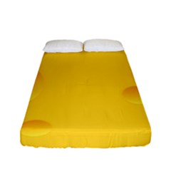 Cheese Texture, Yellow Backgronds, Food Textures, Slices Of Cheese Fitted Sheet (full/ Double Size) by nateshop