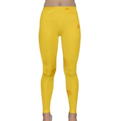 Cheese Texture, Yellow Backgronds, Food Textures, Slices Of Cheese Classic Yoga Leggings by nateshop