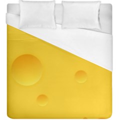 Cheese Texture, Yellow Backgronds, Food Textures, Slices Of Cheese Duvet Cover (king Size) by nateshop