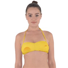 Cheese Texture, Yellow Backgronds, Food Textures, Slices Of Cheese Tie Back Bikini Top by nateshop