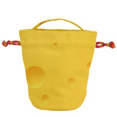 Cheese Texture, Yellow Backgronds, Food Textures, Slices Of Cheese Drawstring Bucket Bag by nateshop