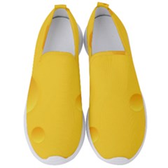 Cheese Texture, Yellow Backgronds, Food Textures, Slices Of Cheese Men s Slip On Sneakers by nateshop