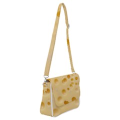 Cheese Texture, Yellow Cheese Background Shoulder Bag With Back Zipper by nateshop