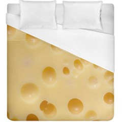 Cheese Texture, Yellow Cheese Background Duvet Cover (king Size) by nateshop