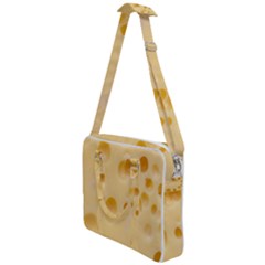 Cheese Texture, Yellow Cheese Background Cross Body Office Bag by nateshop