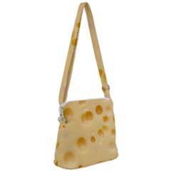 Cheese Texture, Yellow Cheese Background Zipper Messenger Bag by nateshop