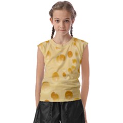 Cheese Texture, Yellow Cheese Background Kids  Raglan Cap Sleeve T-shirt by nateshop