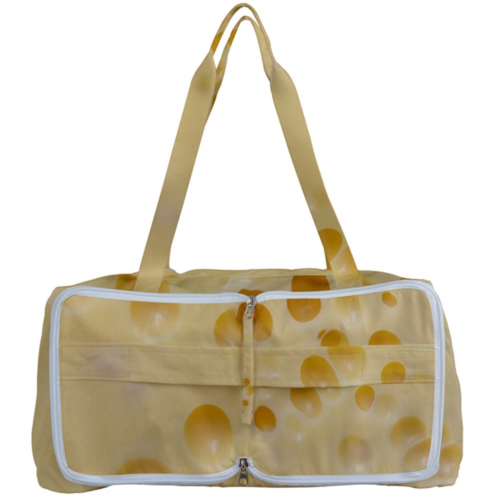 Cheese Texture, Yellow Cheese Background Multi Function Bag