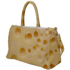 Cheese Texture, Yellow Cheese Background Duffel Travel Bag by nateshop