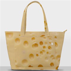 Cheese Texture, Yellow Cheese Background Back Pocket Shoulder Bag  by nateshop