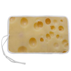 Cheese Texture, Yellow Cheese Background Pen Storage Case (l) by nateshop