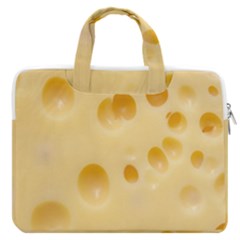 Cheese Texture, Yellow Cheese Background Macbook Pro 13  Double Pocket Laptop Bag by nateshop