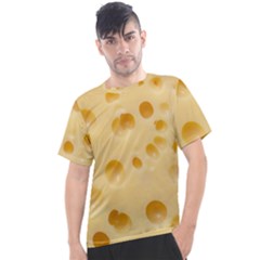 Cheese Texture, Yellow Cheese Background Men s Sport Top