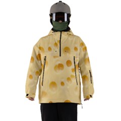 Cheese Texture, Yellow Cheese Background Men s Ski And Snowboard Waterproof Breathable Jacket by nateshop