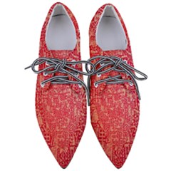 Chinese Hieroglyphs Patterns, Chinese Ornaments, Red Chinese Pointed Oxford Shoes by nateshop