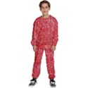 Chinese Hieroglyphs Patterns, Chinese Ornaments, Red Chinese Kids  Sweatshirt set View1