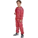 Chinese Hieroglyphs Patterns, Chinese Ornaments, Red Chinese Kids  Sweatshirt set View2