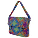 Colorful Floral Ornament, Floral Patterns Buckle Messenger Bag View2