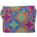 Colorful Floral Ornament, Floral Patterns Buckle Messenger Bag View3