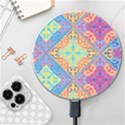 Colorful Floral Ornament, Floral Patterns Wireless Fast Charger(White) View1