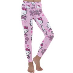 Cute Hello Kitty Collage, Cute Hello Kitty Kids  Lightweight Velour Classic Yoga Leggings by nateshop