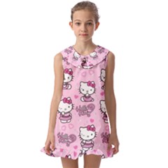 Cute Hello Kitty Collage, Cute Hello Kitty Kids  Pilgrim Collar Ruffle Hem Dress by nateshop