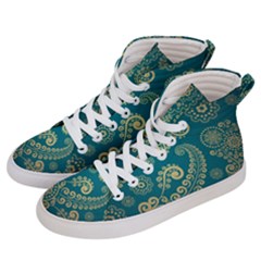 European Pattern, Blue, Desenho, Retro, Style Men s Hi-top Skate Sneakers by nateshop