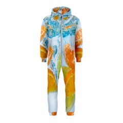 Fruits, Fruit, Lemon, Lime, Mandarin, Water, Orange Hooded Jumpsuit (kids)