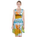 Fruits, Fruit, Lemon, Lime, Mandarin, Water, Orange Racerback Midi Dress View1