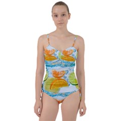 Fruits, Fruit, Lemon, Lime, Mandarin, Water, Orange Sweetheart Tankini Set by nateshop