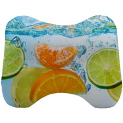 Fruits, Fruit, Lemon, Lime, Mandarin, Water, Orange Head Support Cushion by nateshop