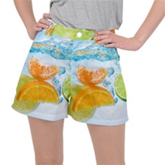 Fruits, Fruit, Lemon, Lime, Mandarin, Water, Orange Women s Ripstop Shorts by nateshop