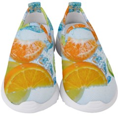 Fruits, Fruit, Lemon, Lime, Mandarin, Water, Orange Kids  Slip On Sneakers by nateshop