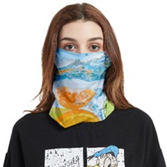 Fruits, Fruit, Lemon, Lime, Mandarin, Water, Orange Face Covering Bandana (two Sides) by nateshop