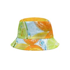 Fruits, Fruit, Lemon, Lime, Mandarin, Water, Orange Inside Out Bucket Hat (kids) by nateshop