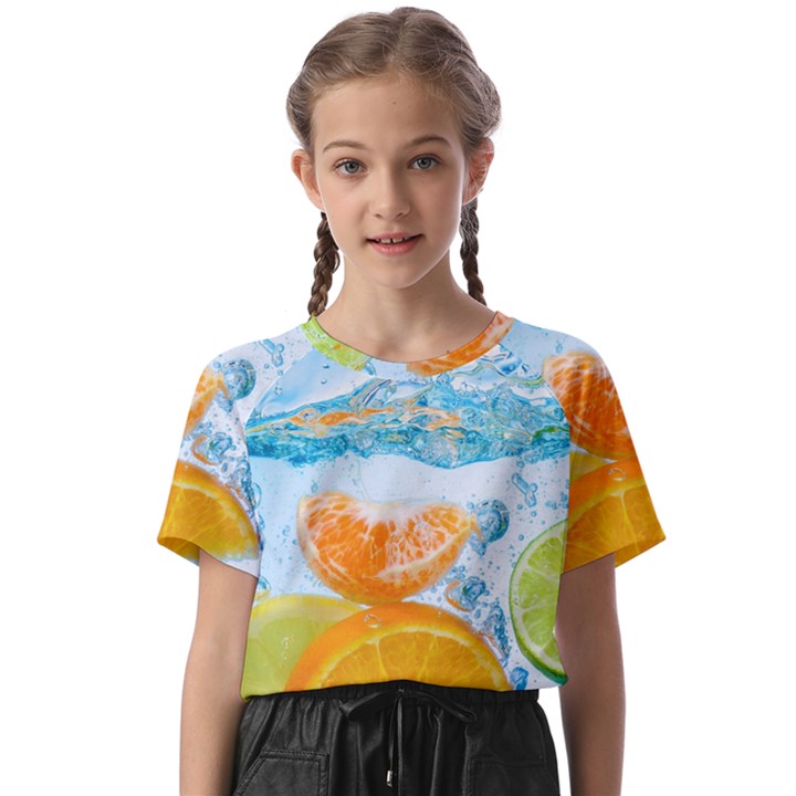 Fruits, Fruit, Lemon, Lime, Mandarin, Water, Orange Kids  Basic T-Shirt