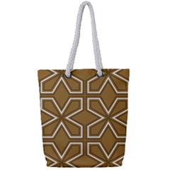 Gold Pattern Texture, Seamless Texture Full Print Rope Handle Tote (small) by nateshop