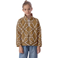 Gold Pattern Texture, Seamless Texture Kids  Half Zip Hoodie by nateshop