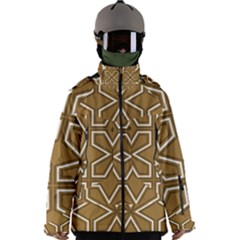 Gold Pattern Texture, Seamless Texture Men s Zip Ski And Snowboard Waterproof Breathable Jacket by nateshop